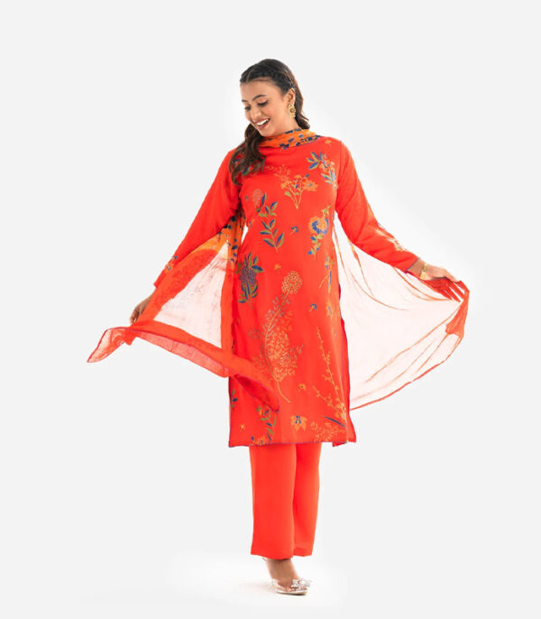 Crepe Staright Salwar Kameez - Image 3