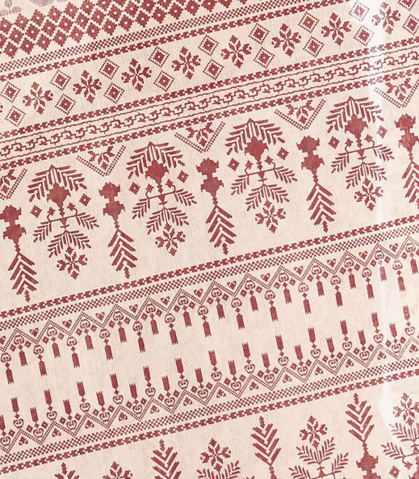 Off-White Cotton Saree - Image 2