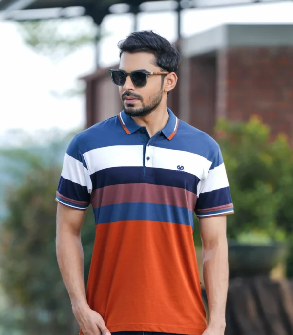 Stripe Polo T-Shirt