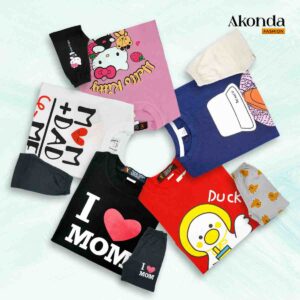 5 PCS Half-Sleeve T-Shirt+Pant (Combo Pack).