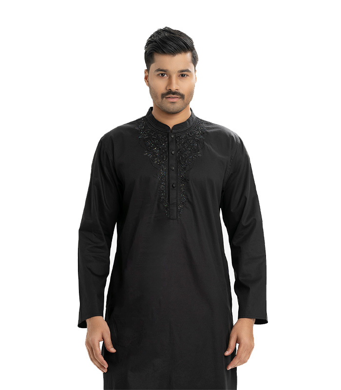 Black-Cotton-Premium-Panjabi-2