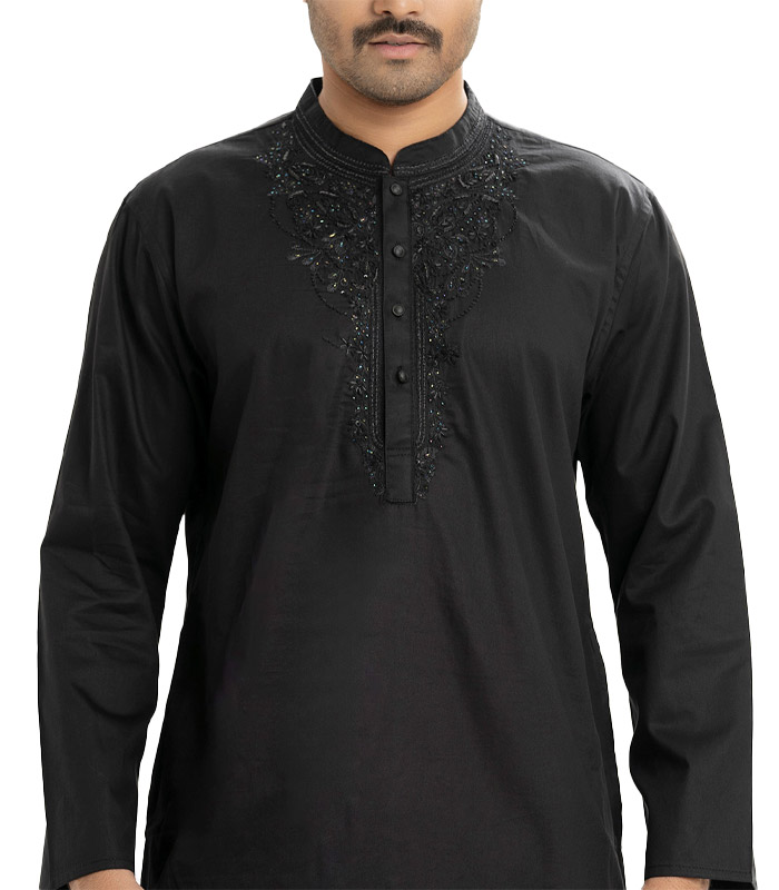 Black-Cotton-Premium-Panjabi