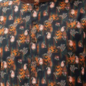 Black-Cotton-Semi-Fitted-Panjabi-Fabric