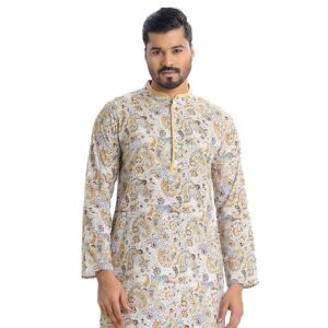 Multi-Color-Cotton-Slim-Fitted-Panjabi