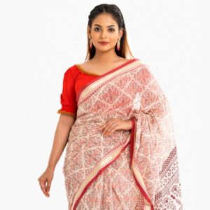 Off-White-Cotton-Saree
