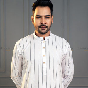 Stripe-Fitted-Panjabi