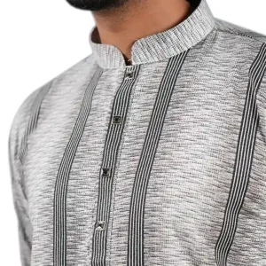Cotton-Stripe-Panjabi-Black