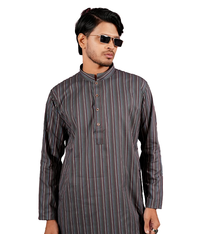 Cotton-Stripe-Panjabi-Akonda-Fashion