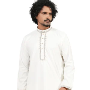 Indian Luxury Panjabi-White-01