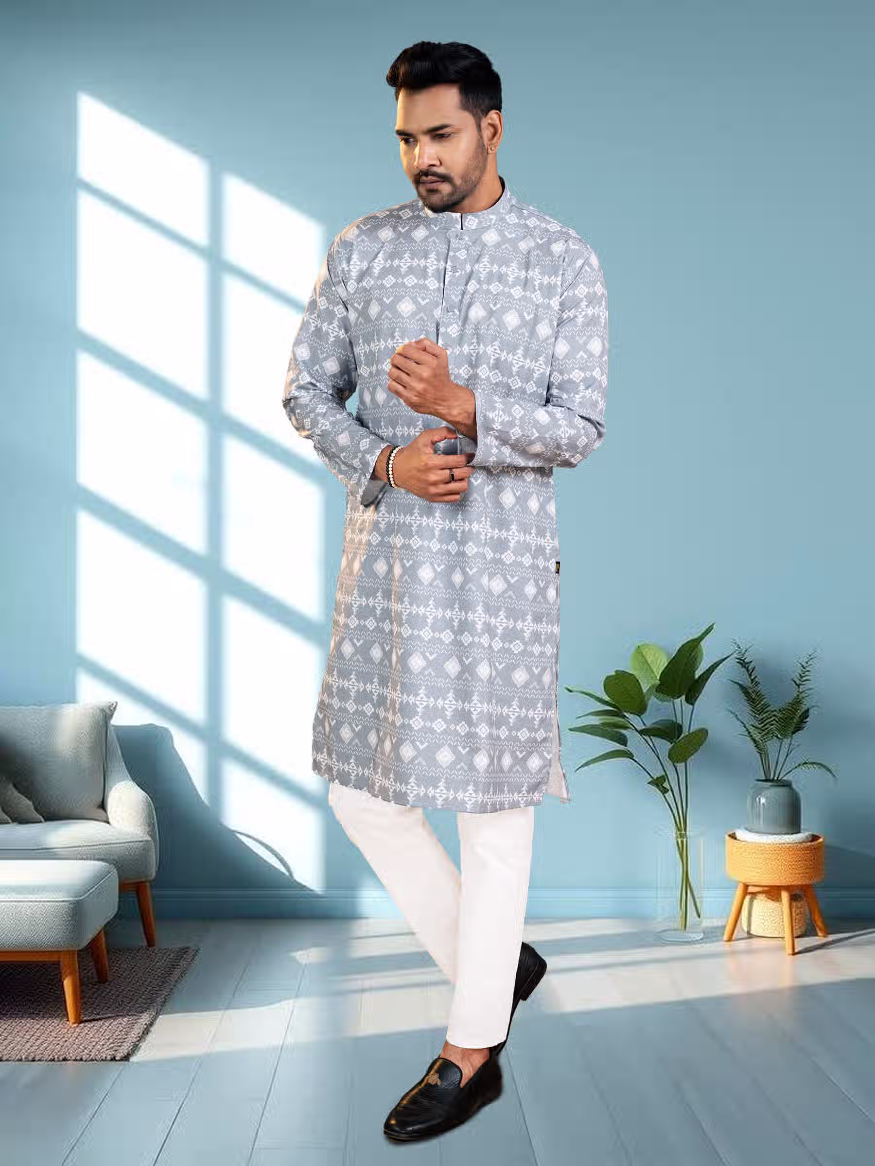 Digital Print Panjabi for Men - Image 3