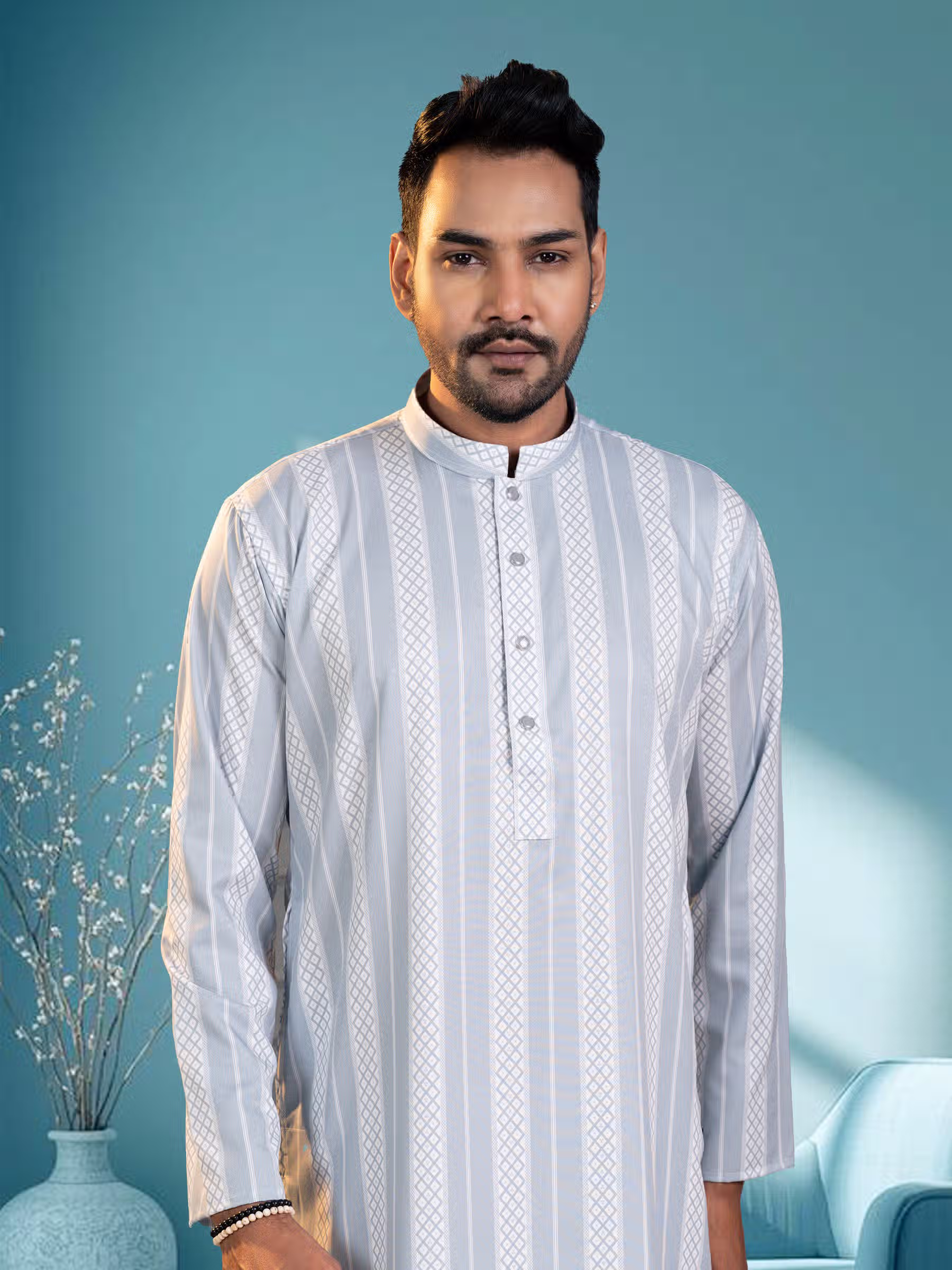 Stripe Panjabi for Men