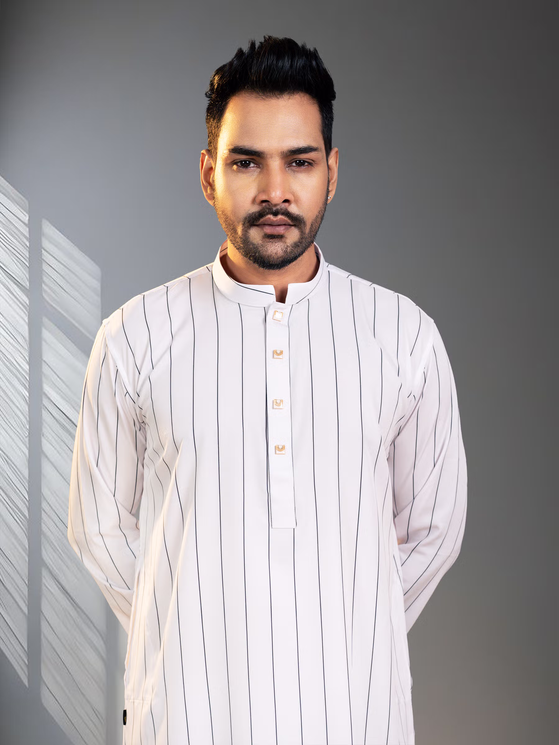 Stripe Panjabi for Men
