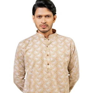 Design-Panjabi-Akonda-Fashion-Dhobi-Print-Olive