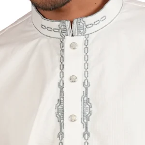 Men's-Cotton-Panjabi-White-Details